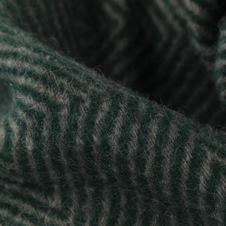 Gotland Dia Wool Blanket green & grey, 100% new wool | High quality homewares
