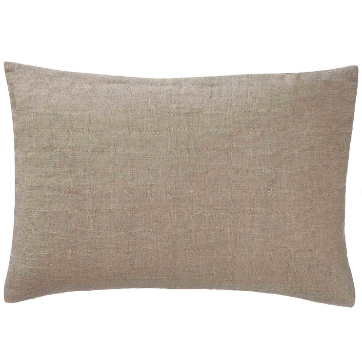 Amreli cushion cover, green grey & natural, 100% cotton & 100% linen | URBANARA cushion covers