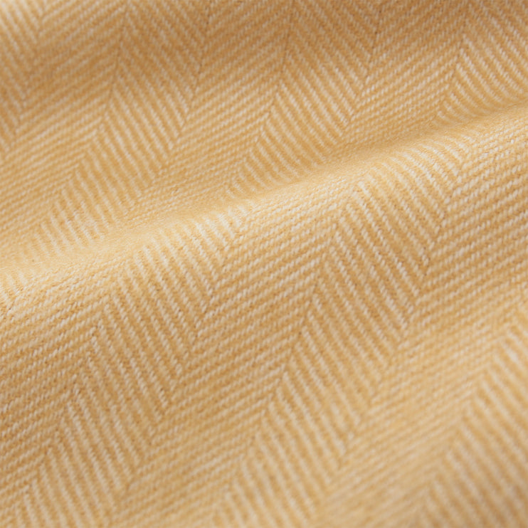 Asare Alpaca Blanket mustard & off-white, 100% royal baby alpaca wool | High quality homewares
