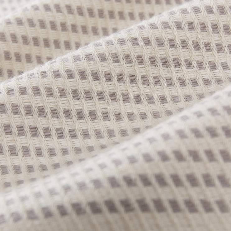 Bolu Hammam Towel light grey & natural white, 50% bamboo & 50% cotton | URBANARA hammam towels