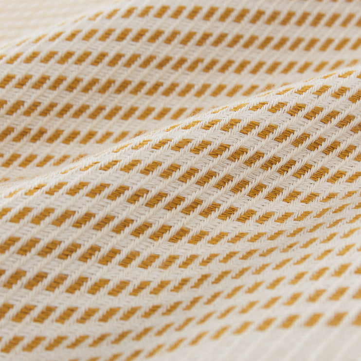 Bolu Hammam Towel mustard & natural white, 50% bamboo & 50% cotton | URBANARA hammam towels