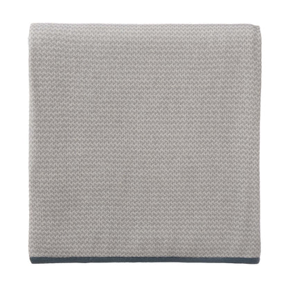 Foligno Cashmere Blanket light grey & cream & soft teal, 100% cashmere wool