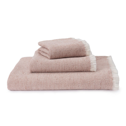 Fraiao Towel [Rosewood/Natural white]