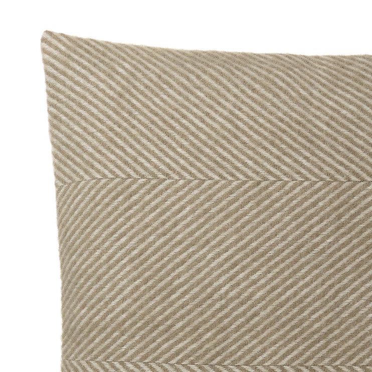 Gotland cushion cover, olive green & off-white, 100% new wool & 100% linen | URBANARA cushion covers