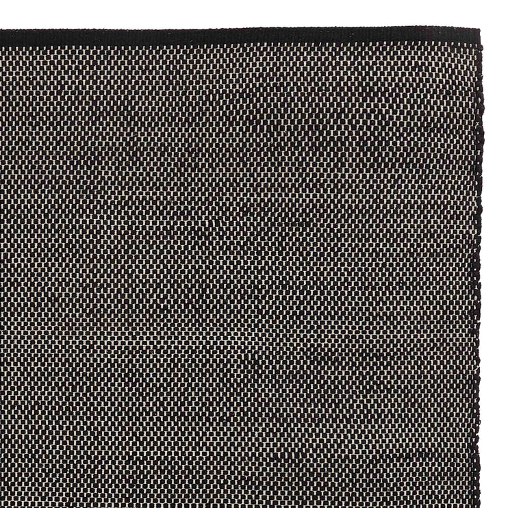 Khara cotton rug [Black/Natural white]