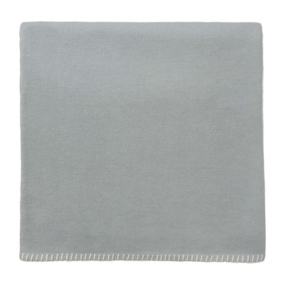Laussa Blanket light green grey & off-white, 100% organic cotton