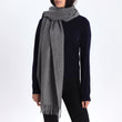 Limon scarf, grey melange, 100% baby alpaca wool | URBANARA hats & scarves