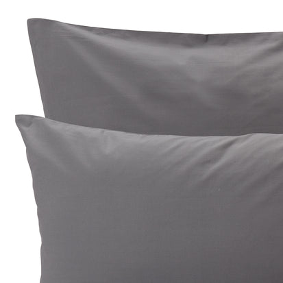 Manteigas Percale Bed Linen in charcoal | Home & Living inspiration | URBANARA