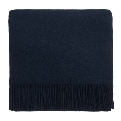 Miramar Wool Blanket dark blue, 100% lambswool