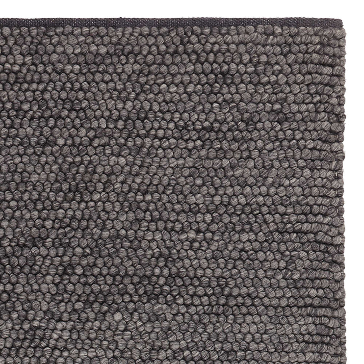 Ravi rug, charcoal melange, 70% new wool & 30% viscose