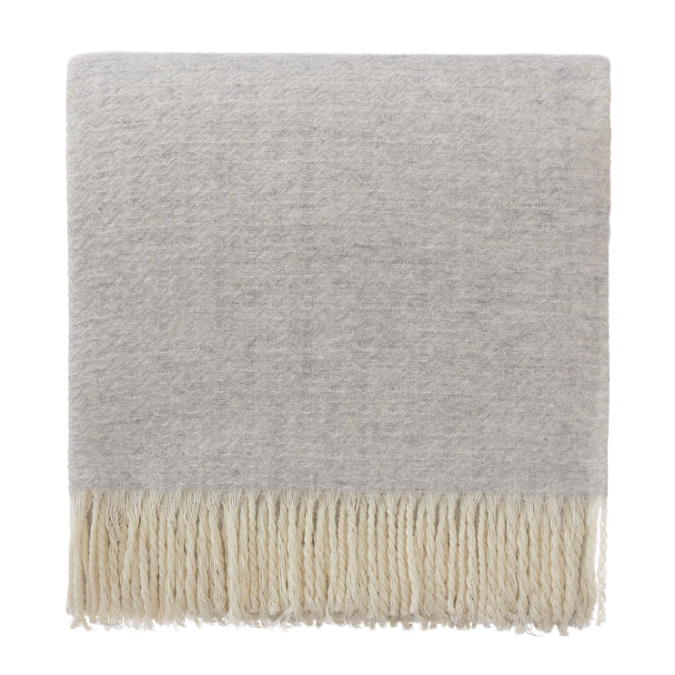 Siljan Cashmere Blanket light grey melange, 50% cashmere wool & 50% merino wool